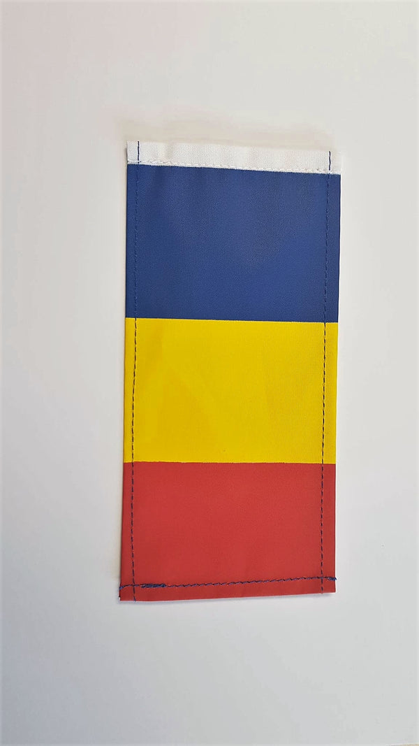 Cover Image for Romanian Flag with Pole & Base