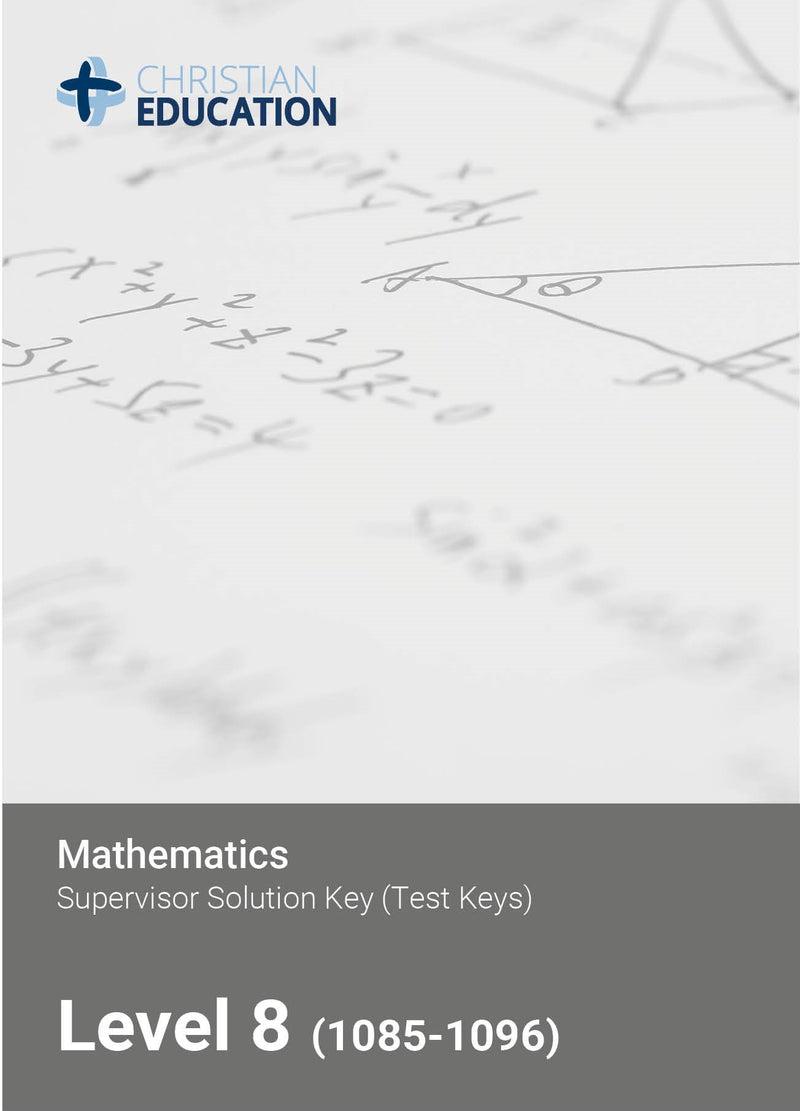 Maths Test Keys 85-96 - Supervisor Solutions