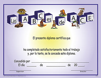 Diploma de ABCs(10 in a PACK)