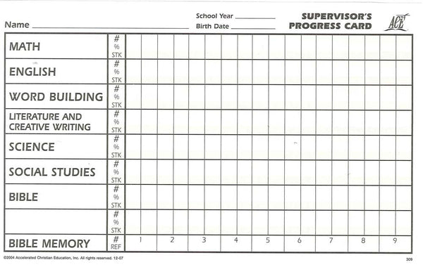 Cover Image for Supervisor Progress Card A5 Pack (50)